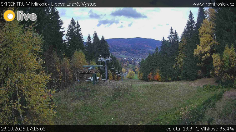 SKICENTRUM Miroslav Lipová Lázně - Výstupní stanice lanové dráhy - 23.10.2025 v 17:15 SKICENTRUM Miroslav Lipová Lázně - Výstupní stanice lanové dráhy - 23.10.2025 v 17:15