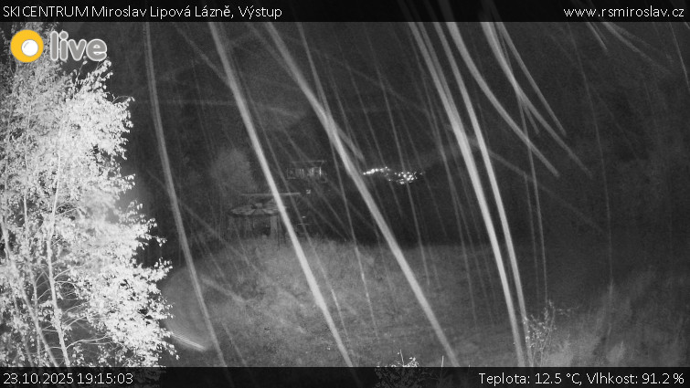 SKICENTRUM Miroslav Lipová Lázně - Výstupní stanice lanové dráhy - 23.10.2025 v 19:15 SKICENTRUM Miroslav Lipová Lázně - Výstupní stanice lanové dráhy - 23.10.2025 v 19:15