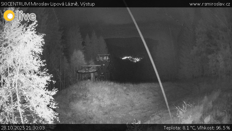 SKICENTRUM Miroslav Lipová Lázně - Výstupní stanice lanové dráhy - 23.10.2025 v 21:30 SKICENTRUM Miroslav Lipová Lázně - Výstupní stanice lanové dráhy - 23.10.2025 v 21:30