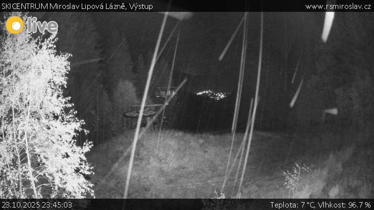 SKICENTRUM Miroslav Lipová Lázně - Výstupní stanice lanové dráhy - 23.10.2025 v 23:45 SKICENTRUM Miroslav Lipová Lázně - Výstupní stanice lanové dráhy - 23.10.2025 v 23:45