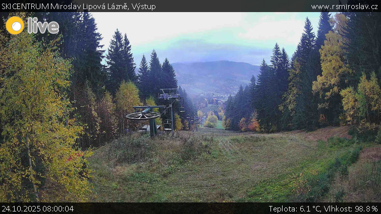SKICENTRUM Miroslav Lipová Lázně - Výstupní stanice lanové dráhy - 24.10.2025 v 08:00 SKICENTRUM Miroslav Lipová Lázně - Výstupní stanice lanové dráhy - 24.10.2025 v 08:00