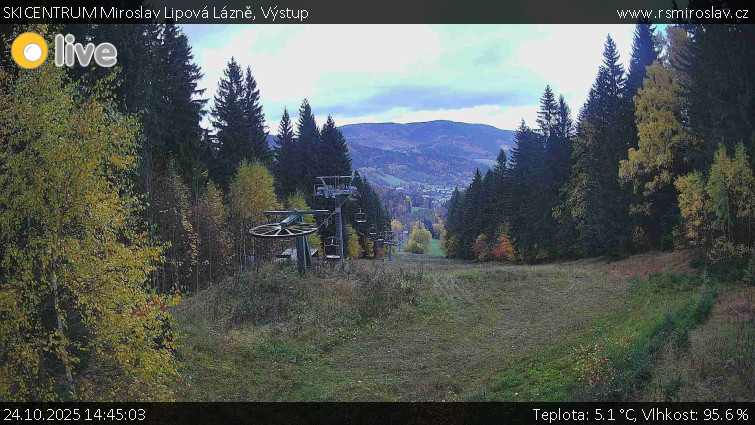 SKICENTRUM Miroslav Lipová Lázně - Výstupní stanice lanové dráhy - 24.10.2025 v 14:45 SKICENTRUM Miroslav Lipová Lázně - Výstupní stanice lanové dráhy - 24.10.2025 v 14:45