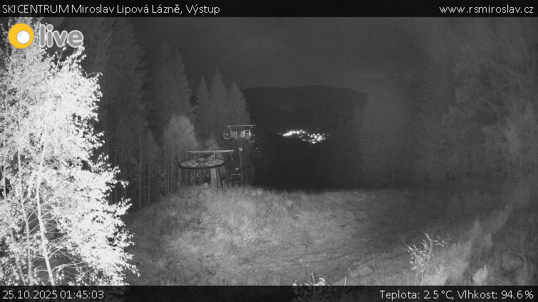 SKICENTRUM Miroslav Lipová Lázně - Výstupní stanice lanové dráhy - 25.10.2025 v 01:45 SKICENTRUM Miroslav Lipová Lázně - Výstupní stanice lanové dráhy - 25.10.2025 v 01:45