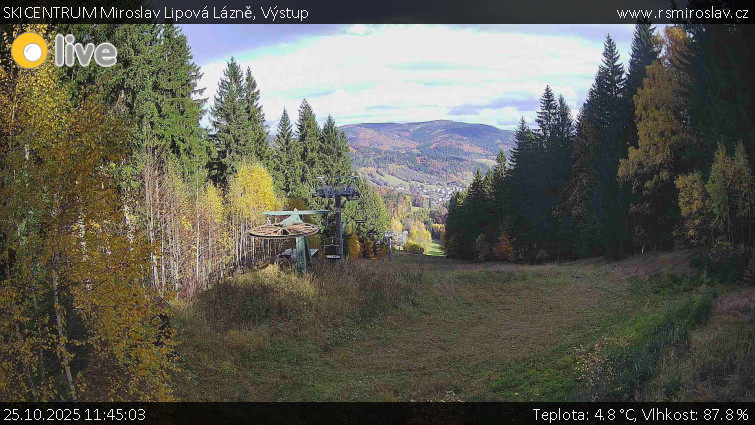 SKICENTRUM Miroslav Lipová Lázně - Výstupní stanice lanové dráhy - 25.10.2025 v 11:45 SKICENTRUM Miroslav Lipová Lázně - Výstupní stanice lanové dráhy - 25.10.2025 v 11:45