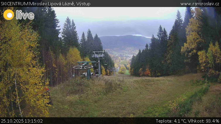 SKICENTRUM Miroslav Lipová Lázně - Výstupní stanice lanové dráhy - 25.10.2025 v 13:15 SKICENTRUM Miroslav Lipová Lázně - Výstupní stanice lanové dráhy - 25.10.2025 v 13:15