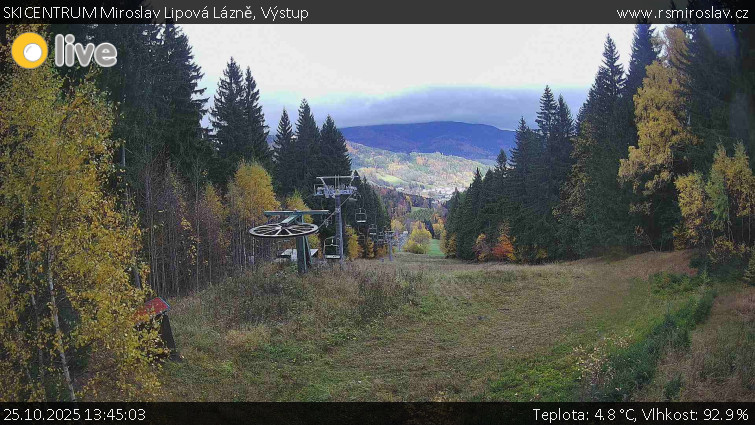 SKICENTRUM Miroslav Lipová Lázně - Výstupní stanice lanové dráhy - 25.10.2025 v 13:45 SKICENTRUM Miroslav Lipová Lázně - Výstupní stanice lanové dráhy - 25.10.2025 v 13:45