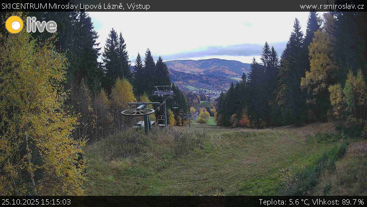SKICENTRUM Miroslav Lipová Lázně - Výstupní stanice lanové dráhy - 25.10.2025 v 15:15 SKICENTRUM Miroslav Lipová Lázně - Výstupní stanice lanové dráhy - 25.10.2025 v 15:15