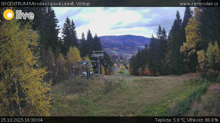 SKICENTRUM Miroslav Lipová Lázně - Výstupní stanice lanové dráhy - 25.10.2025 v 16:30 SKICENTRUM Miroslav Lipová Lázně - Výstupní stanice lanové dráhy - 25.10.2025 v 16:30