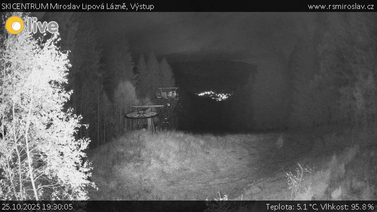 SKICENTRUM Miroslav Lipová Lázně - Výstupní stanice lanové dráhy - 25.10.2025 v 19:30 SKICENTRUM Miroslav Lipová Lázně - Výstupní stanice lanové dráhy - 25.10.2025 v 19:30