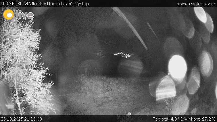 SKICENTRUM Miroslav Lipová Lázně - Výstupní stanice lanové dráhy - 25.10.2025 v 21:15 SKICENTRUM Miroslav Lipová Lázně - Výstupní stanice lanové dráhy - 25.10.2025 v 21:15