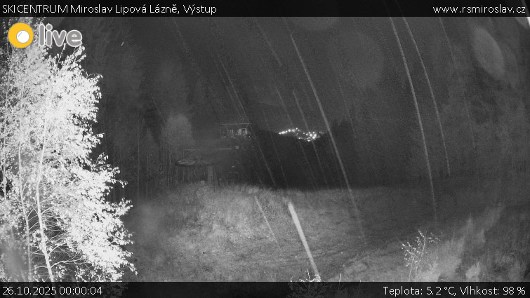 SKICENTRUM Miroslav Lipová Lázně - Výstupní stanice lanové dráhy - 26.10.2025 v 00:00 SKICENTRUM Miroslav Lipová Lázně - Výstupní stanice lanové dráhy - 26.10.2025 v 00:00