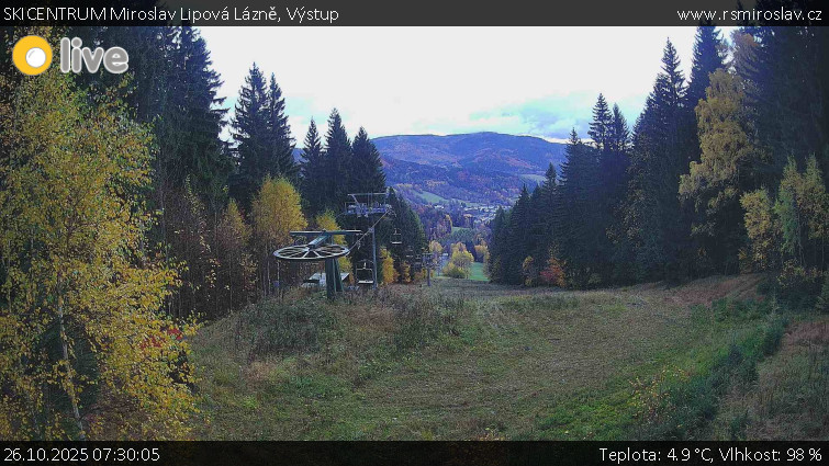SKICENTRUM Miroslav Lipová Lázně - Výstupní stanice lanové dráhy - 26.10.2025 v 07:30 SKICENTRUM Miroslav Lipová Lázně - Výstupní stanice lanové dráhy - 26.10.2025 v 07:30