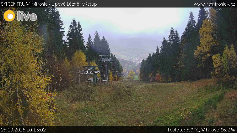 SKICENTRUM Miroslav Lipová Lázně - Výstupní stanice lanové dráhy - 26.10.2025 v 10:15 SKICENTRUM Miroslav Lipová Lázně - Výstupní stanice lanové dráhy - 26.10.2025 v 10:15