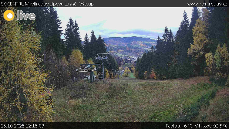 SKICENTRUM Miroslav Lipová Lázně - Výstupní stanice lanové dráhy - 26.10.2025 v 12:15 SKICENTRUM Miroslav Lipová Lázně - Výstupní stanice lanové dráhy - 26.10.2025 v 12:15