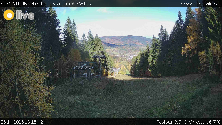 SKICENTRUM Miroslav Lipová Lázně - Výstupní stanice lanové dráhy - 26.10.2025 v 13:15 SKICENTRUM Miroslav Lipová Lázně - Výstupní stanice lanové dráhy - 26.10.2025 v 13:15