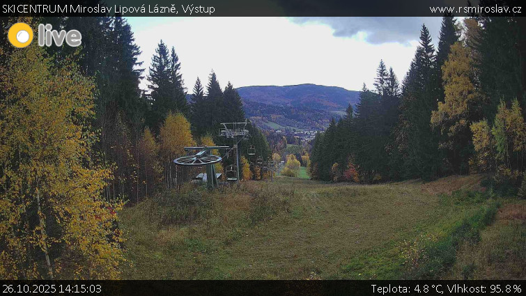 SKICENTRUM Miroslav Lipová Lázně - Výstupní stanice lanové dráhy - 26.10.2025 v 14:15 SKICENTRUM Miroslav Lipová Lázně - Výstupní stanice lanové dráhy - 26.10.2025 v 14:15