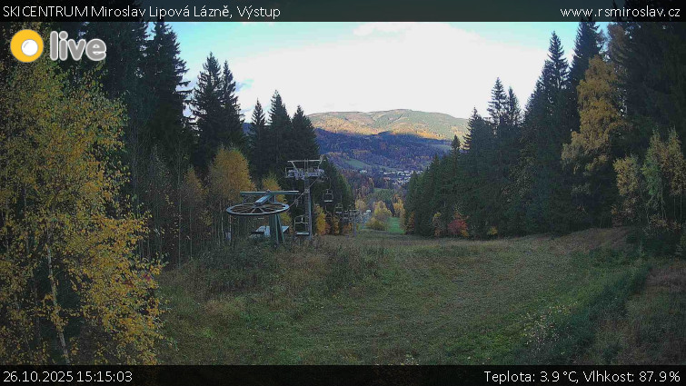 SKICENTRUM Miroslav Lipová Lázně - Výstupní stanice lanové dráhy - 26.10.2025 v 15:15 SKICENTRUM Miroslav Lipová Lázně - Výstupní stanice lanové dráhy - 26.10.2025 v 15:15