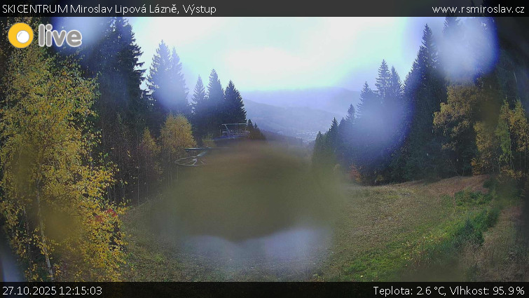 SKICENTRUM Miroslav Lipová Lázně - Výstupní stanice lanové dráhy - 27.10.2025 v 12:15 SKICENTRUM Miroslav Lipová Lázně - Výstupní stanice lanové dráhy - 27.10.2025 v 12:15