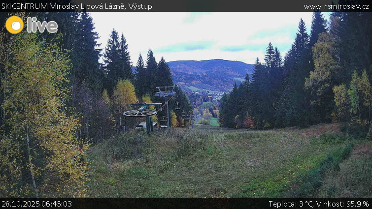 SKICENTRUM Miroslav Lipová Lázně - Výstupní stanice lanové dráhy - 28.10.2025 v 06:45 SKICENTRUM Miroslav Lipová Lázně - Výstupní stanice lanové dráhy - 28.10.2025 v 06:45