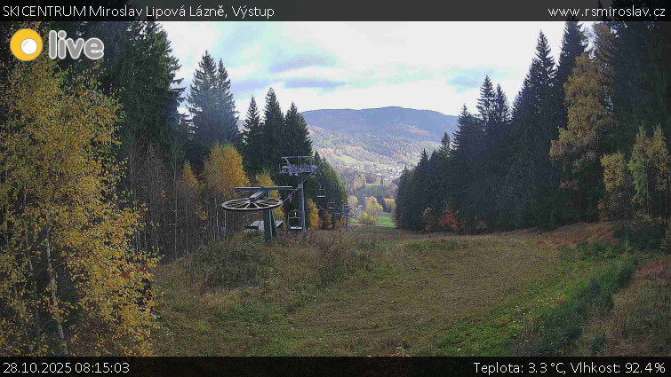 SKICENTRUM Miroslav Lipová Lázně - Výstupní stanice lanové dráhy - 28.10.2025 v 08:15 SKICENTRUM Miroslav Lipová Lázně - Výstupní stanice lanové dráhy - 28.10.2025 v 08:15