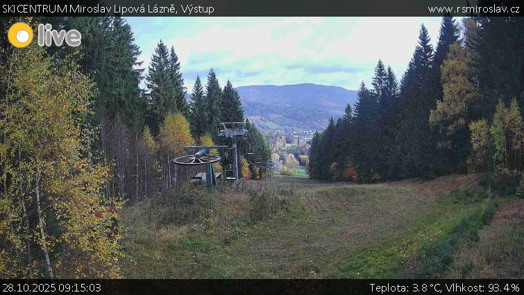 SKICENTRUM Miroslav Lipová Lázně - Výstupní stanice lanové dráhy - 28.10.2025 v 09:15 SKICENTRUM Miroslav Lipová Lázně - Výstupní stanice lanové dráhy - 28.10.2025 v 09:15