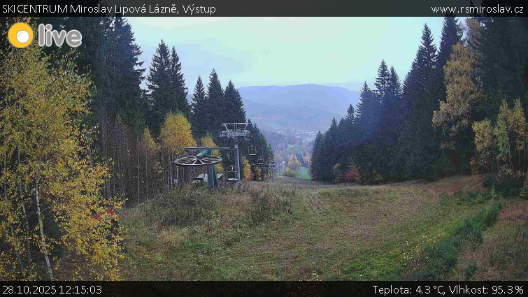 SKICENTRUM Miroslav Lipová Lázně - Výstupní stanice lanové dráhy - 28.10.2025 v 12:15 SKICENTRUM Miroslav Lipová Lázně - Výstupní stanice lanové dráhy - 28.10.2025 v 12:15