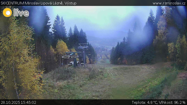 SKICENTRUM Miroslav Lipová Lázně - Výstupní stanice lanové dráhy - 28.10.2025 v 15:45 SKICENTRUM Miroslav Lipová Lázně - Výstupní stanice lanové dráhy - 28.10.2025 v 15:45