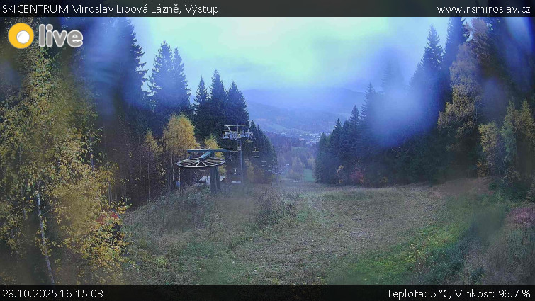 SKICENTRUM Miroslav Lipová Lázně - Výstupní stanice lanové dráhy - 28.10.2025 v 16:15 SKICENTRUM Miroslav Lipová Lázně - Výstupní stanice lanové dráhy - 28.10.2025 v 16:15
