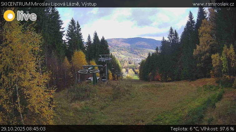 SKICENTRUM Miroslav Lipová Lázně - Výstupní stanice lanové dráhy - 29.10.2025 v 08:45 SKICENTRUM Miroslav Lipová Lázně - Výstupní stanice lanové dráhy - 29.10.2025 v 08:45