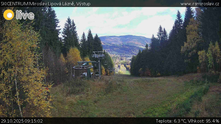 SKICENTRUM Miroslav Lipová Lázně - Výstupní stanice lanové dráhy - 29.10.2025 v 09:15 SKICENTRUM Miroslav Lipová Lázně - Výstupní stanice lanové dráhy - 29.10.2025 v 09:15