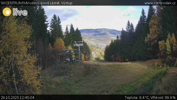 SKICENTRUM Miroslav Lipová Lázně - Výstupní stanice lanové dráhy - 29.10.2025 v 12:45 SKICENTRUM Miroslav Lipová Lázně - Výstupní stanice lanové dráhy - 29.10.2025 v 12:45