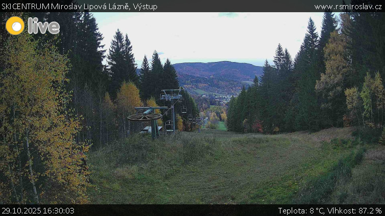 SKICENTRUM Miroslav Lipová Lázně - Výstupní stanice lanové dráhy - 29.10.2025 v 16:30 SKICENTRUM Miroslav Lipová Lázně - Výstupní stanice lanové dráhy - 29.10.2025 v 16:30