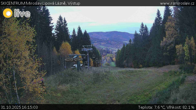 SKICENTRUM Miroslav Lipová Lázně - Výstupní stanice lanové dráhy - 31.10.2025 v 16:15 SKICENTRUM Miroslav Lipová Lázně - Výstupní stanice lanové dráhy - 31.10.2025 v 16:15