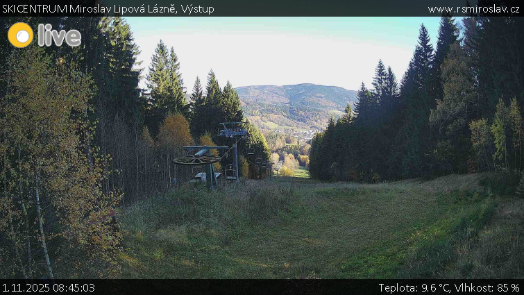 SKICENTRUM Miroslav Lipová Lázně - Výstupní stanice lanové dráhy - 1.11.2025 v 08:45 SKICENTRUM Miroslav Lipová Lázně - Výstupní stanice lanové dráhy - 1.11.2025 v 08:45
