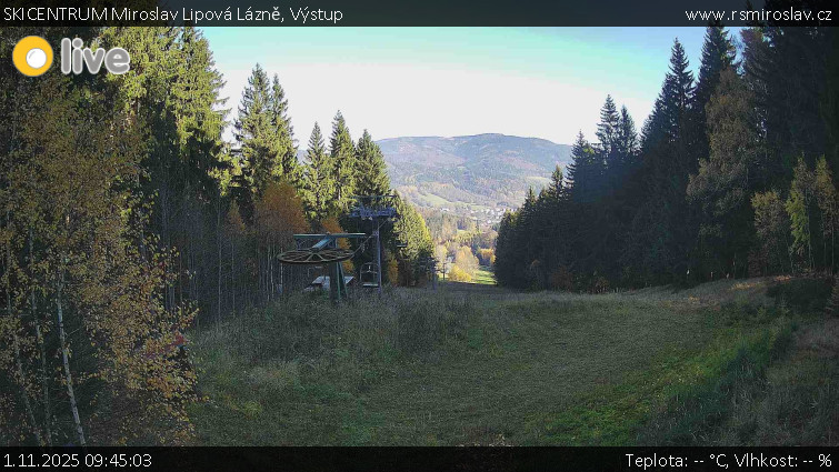 SKICENTRUM Miroslav Lipová Lázně - Výstupní stanice lanové dráhy - 1.11.2025 v 09:45 SKICENTRUM Miroslav Lipová Lázně - Výstupní stanice lanové dráhy - 1.11.2025 v 09:45