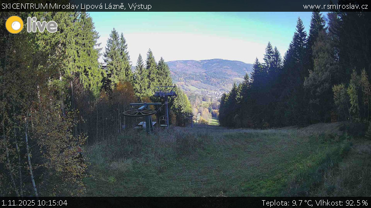 SKICENTRUM Miroslav Lipová Lázně - Výstupní stanice lanové dráhy - 1.11.2025 v 10:15 SKICENTRUM Miroslav Lipová Lázně - Výstupní stanice lanové dráhy - 1.11.2025 v 10:15