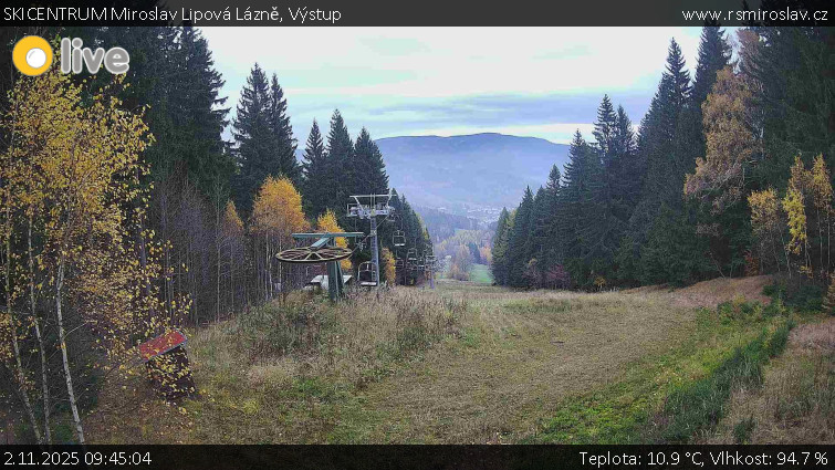 SKICENTRUM Miroslav Lipová Lázně - Výstupní stanice lanové dráhy - 2.11.2025 v 09:45 SKICENTRUM Miroslav Lipová Lázně - Výstupní stanice lanové dráhy - 2.11.2025 v 09:45