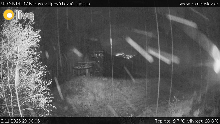 SKICENTRUM Miroslav Lipová Lázně - Výstupní stanice lanové dráhy - 2.11.2025 v 20:00 SKICENTRUM Miroslav Lipová Lázně - Výstupní stanice lanové dráhy - 2.11.2025 v 20:00