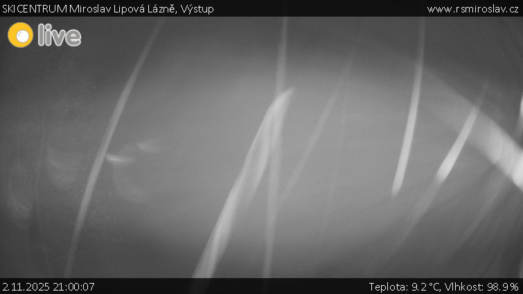 SKICENTRUM Miroslav Lipová Lázně - Výstupní stanice lanové dráhy - 2.11.2025 v 21:00 SKICENTRUM Miroslav Lipová Lázně - Výstupní stanice lanové dráhy - 2.11.2025 v 21:00