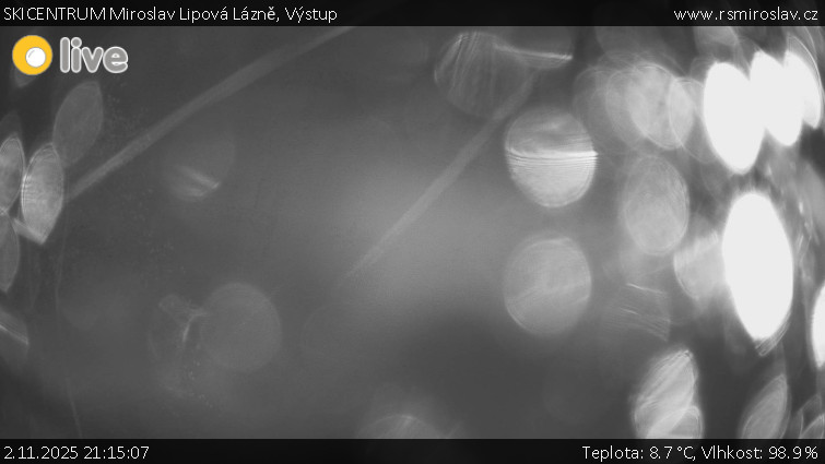 SKICENTRUM Miroslav Lipová Lázně - Výstupní stanice lanové dráhy - 2.11.2025 v 21:15 SKICENTRUM Miroslav Lipová Lázně - Výstupní stanice lanové dráhy - 2.11.2025 v 21:15