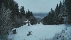 Výstupní stanice lanové dráhy