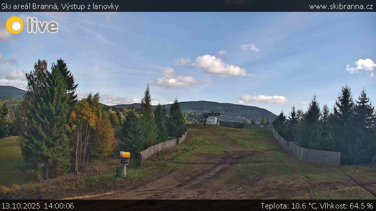 Ski areál Branná - Výstup z lanovky - 13.10.2025 v 14:00 Ski areál Branná - Výstup z lanovky - 13.10.2025 v 14:00