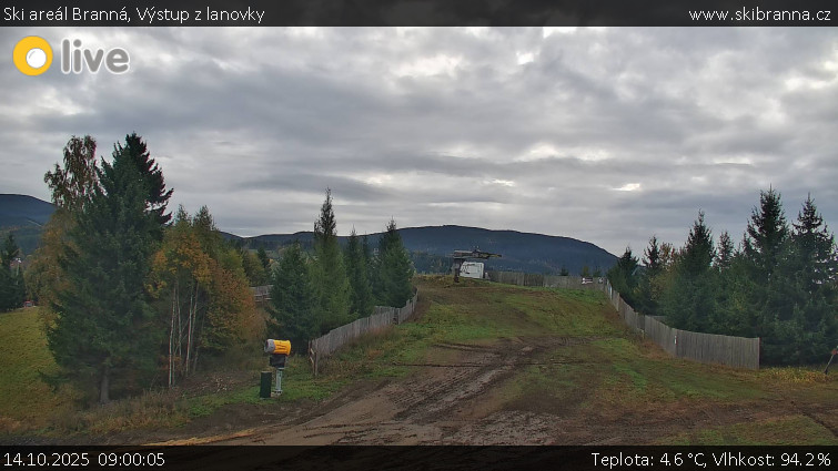 Ski areál Branná - Výstup z lanovky - 14.10.2025 v 09:00 Ski areál Branná - Výstup z lanovky - 14.10.2025 v 09:00