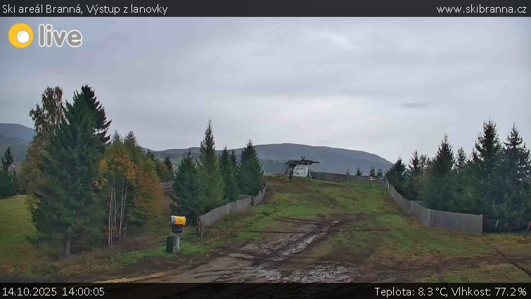 Ski areál Branná - Výstup z lanovky - 14.10.2025 v 14:00 Ski areál Branná - Výstup z lanovky - 14.10.2025 v 14:00