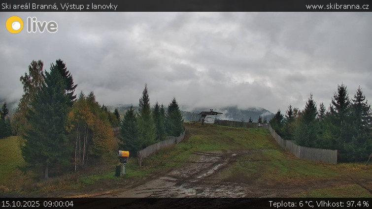 Ski areál Branná - Výstup z lanovky - 15.10.2025 v 09:00 Ski areál Branná - Výstup z lanovky - 15.10.2025 v 09:00