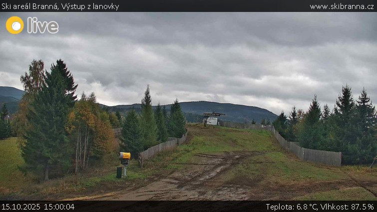Ski areál Branná - Výstup z lanovky - 15.10.2025 v 15:00 Ski areál Branná - Výstup z lanovky - 15.10.2025 v 15:00