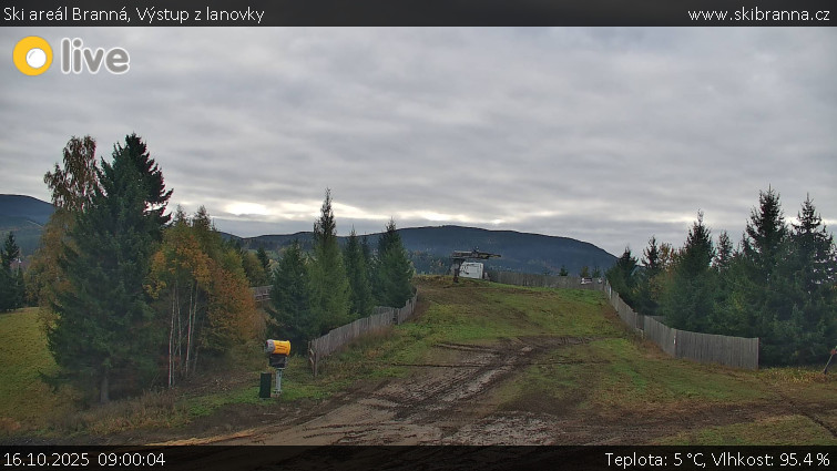 Ski areál Branná - Výstup z lanovky - 16.10.2025 v 09:00 Ski areál Branná - Výstup z lanovky - 16.10.2025 v 09:00