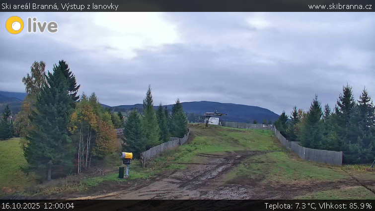Ski areál Branná - Výstup z lanovky - 16.10.2025 v 12:00 Ski areál Branná - Výstup z lanovky - 16.10.2025 v 12:00