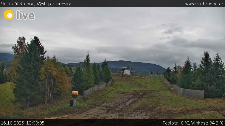 Ski areál Branná - Výstup z lanovky - 16.10.2025 v 13:00 Ski areál Branná - Výstup z lanovky - 16.10.2025 v 13:00