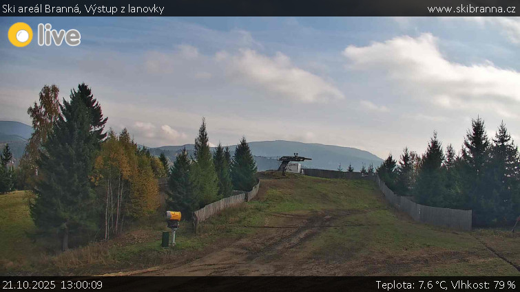 Ski areál Branná - Výstup z lanovky - 21.10.2025 v 13:00 Ski areál Branná - Výstup z lanovky - 21.10.2025 v 13:00